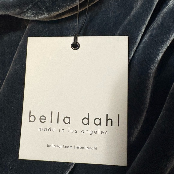 Beautiful Bella Dahl Slate Blue Velvet Halter Mini Dress. Keyhole Back. - Picture 6 of 15